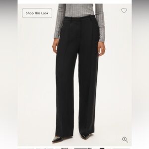 J. Crew Black Wide-Leg Dress Pants